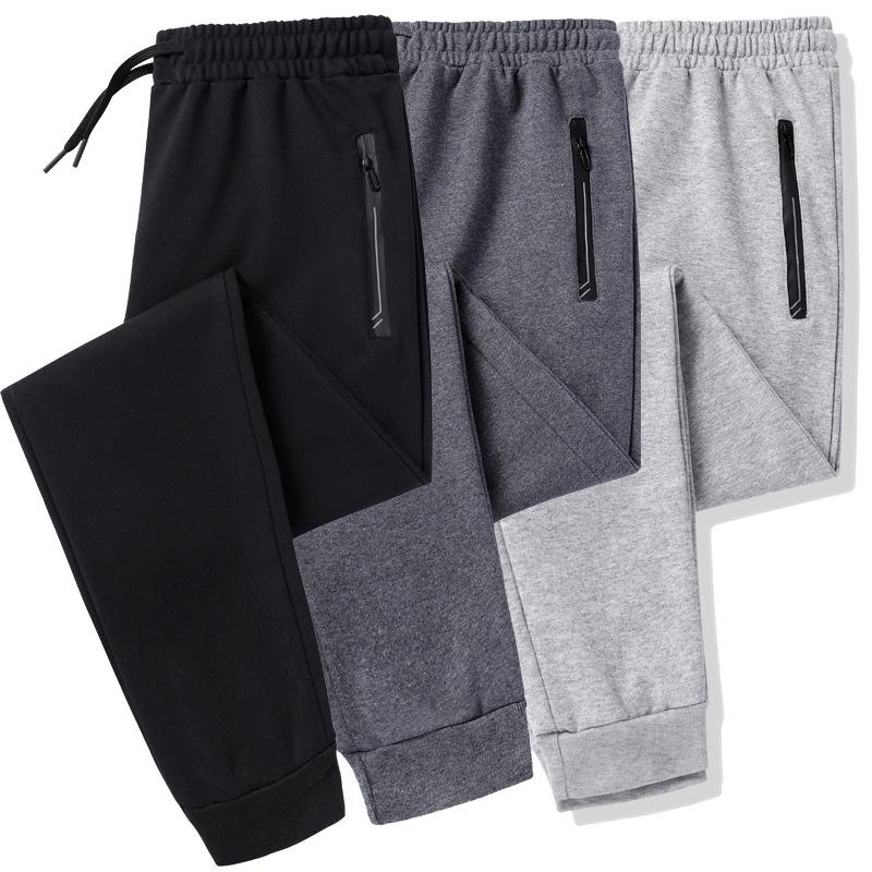 

Men's Pants Cotton Jogging Men 2022 Fashion Elastic Waist Casual Streetwear Breathable Loose Trousers Sweatpants, Black
