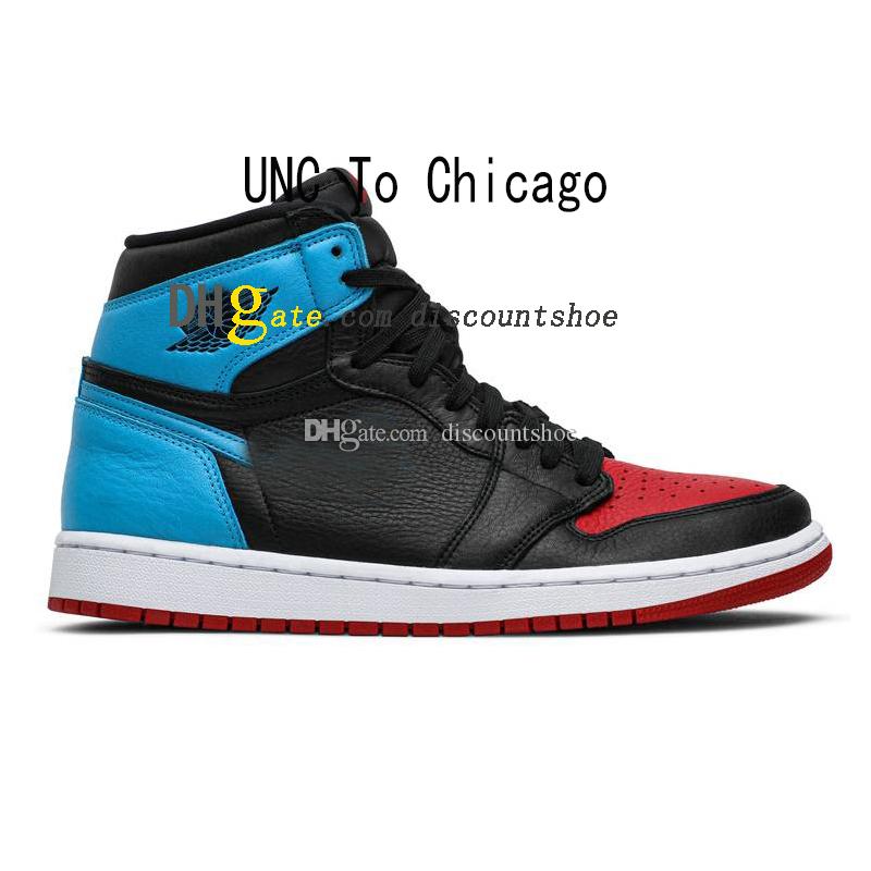 

jumpman 1 High OG UNC To Chicago Basketball shoes 1s Mid sneakers