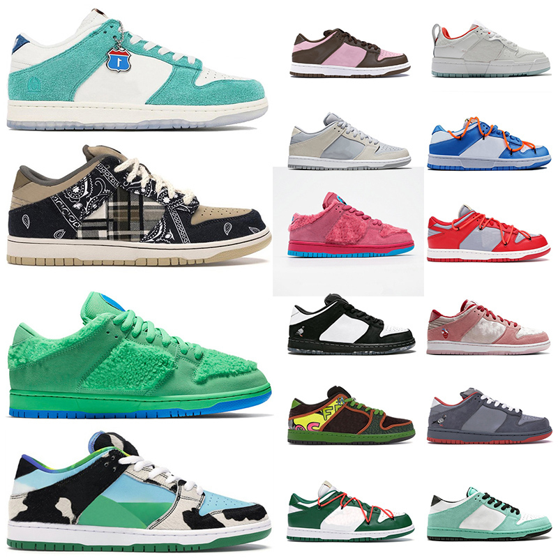 

Top Quality Dunks Low OW University Red Gold Mans Womens Sneaker Midnight Navy Sean Cliver Green Heineken Trainers Bears Chunky Dunky Shoes