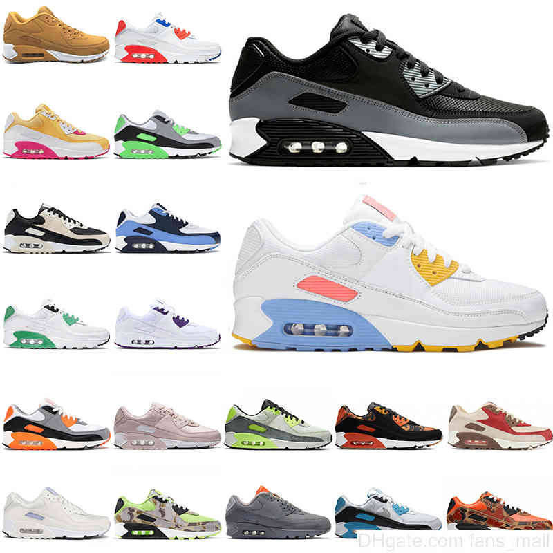 

Top Quality 90s 90 Men Women Running Shoes Day of the Dead Glasgow Air Cool Grey Max Pink All Black White Green Sports Sneakers Trainers