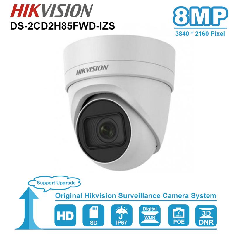 

Hikvision Original DS-2CD2H85FWD-IZS 4K 8MP Varifocal Turret Network Camera 2.8-12mm Motorized Lens IR Cut IP67 H.265+ IP Cameras