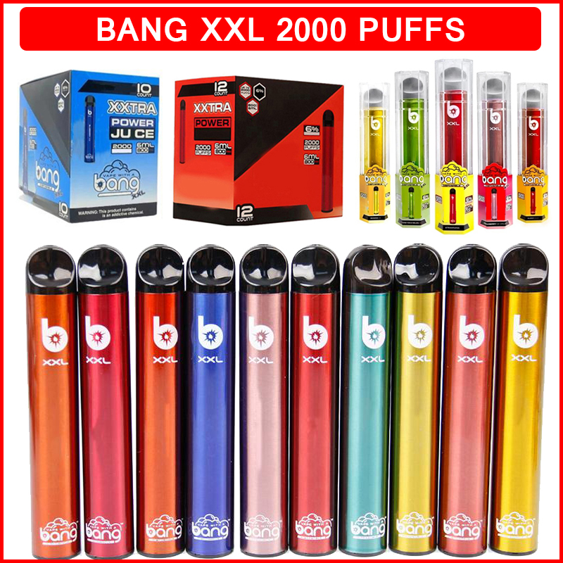 

Bang XXL Disposable Vape Pen E Cigarette 800mAh Battery 6ml Cartridge Pods 2000 Puffs XXtra Electronic ecigarette Vapes Vaporizor