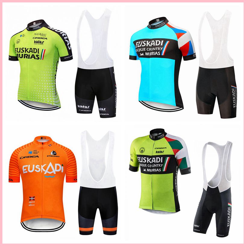 

Euskadi team Pro Cycling Short Sleeves jersey bib shorts sets mens bicycle clothing uniform Ropa Ciclismo Maillot Culotte 3D gel pad 32592, Black;red