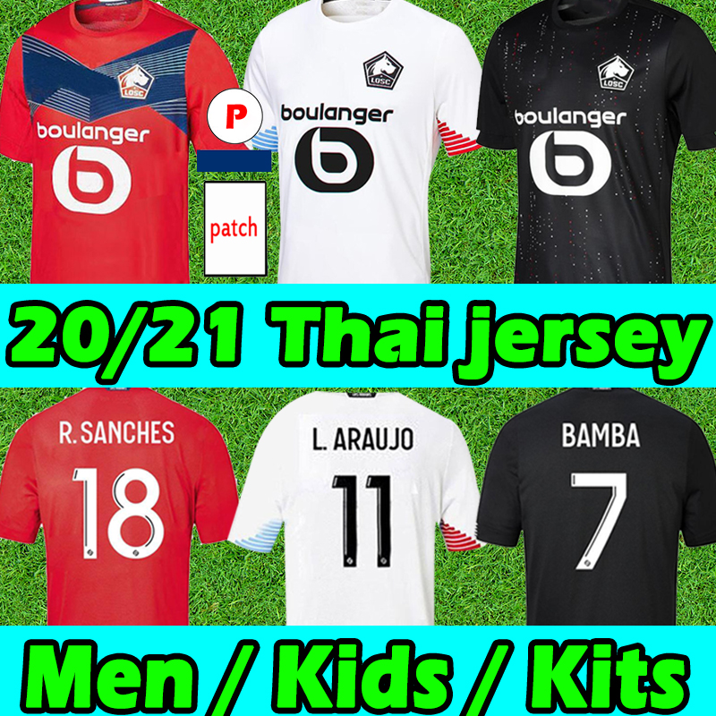

LOSC Lille soccer jersey 2020 2021 YAZICI ÇELIK BAMBA BOTMAN 20 21 Lille Olympique Adult Kits Kids RSANCHES JIKONE maillot de football shirt, Lier