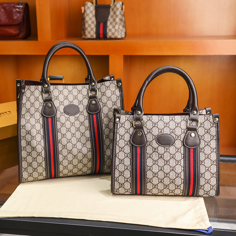 

2021 High sense women's 2021 new fashion single shoulder diagonal texture printed autumn and winter handbag trend FLBB, Brown trumpet