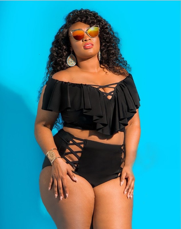 Bikini Sexy High Waist Women&#039;s Large Multi Color Swimsuit Bi-image-674193819