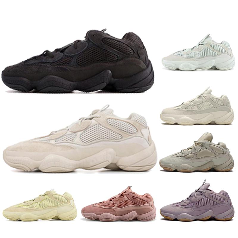 

2020 New Desert rat 500 soft vision stone bone white utility black salt kanye west running shoes men women sneakers US 5-11.5