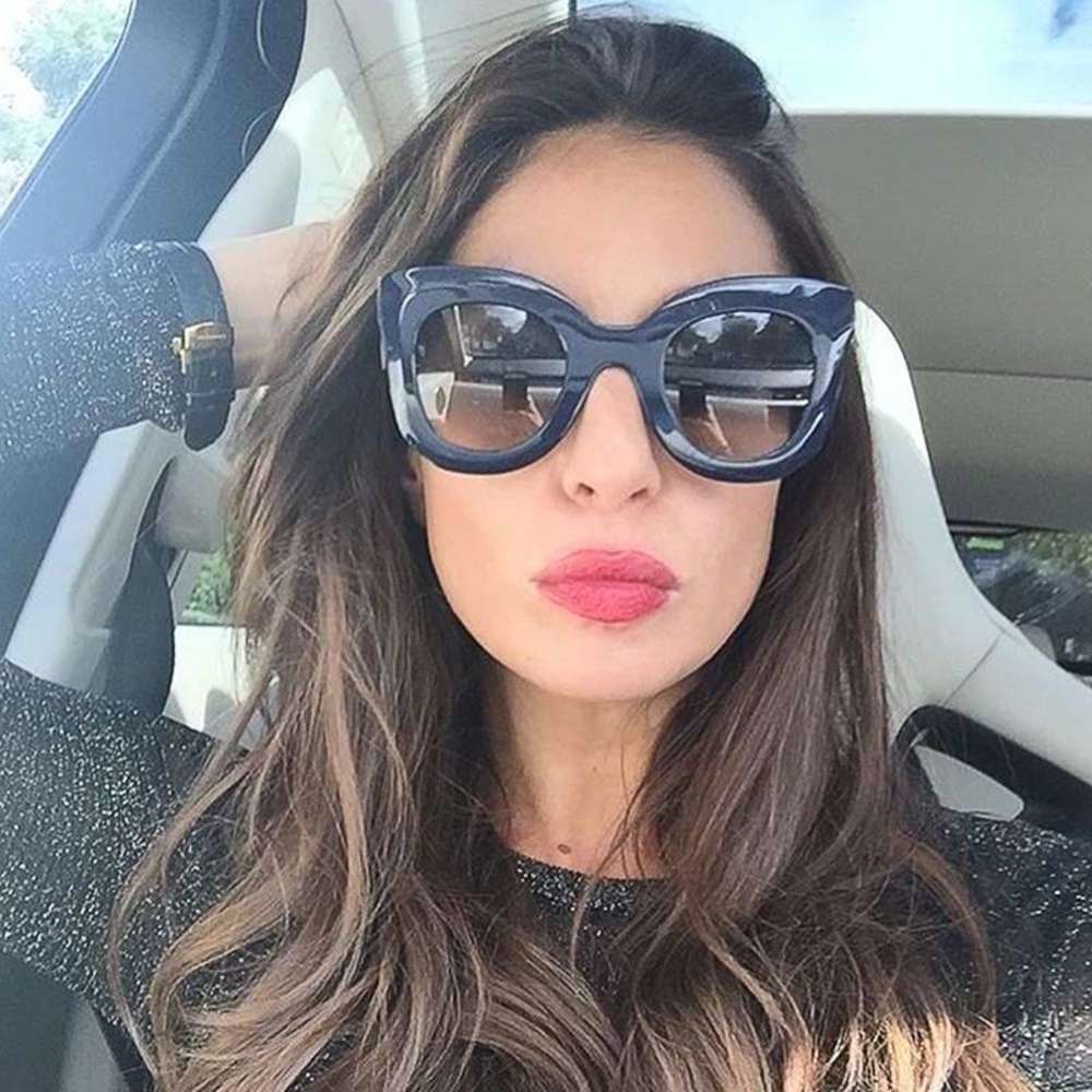 

sunglasses Women's Sunglasses 2021 Trend Candy Sun Glasses For Women Famous Vintage Retro Cat Eye Sunglass Female Cool Shades, Black