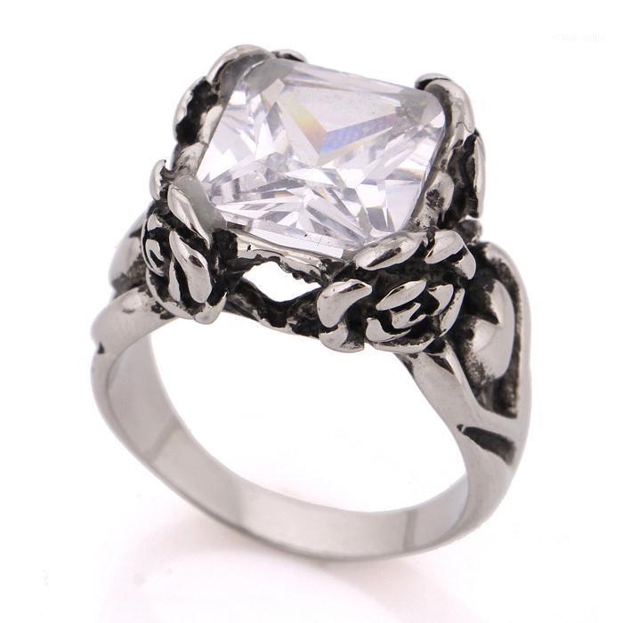 

Cluster Rings Fashion 316L Stainless Steel Crystal Men Personality Unique Men's Jewelry, Golden;silver