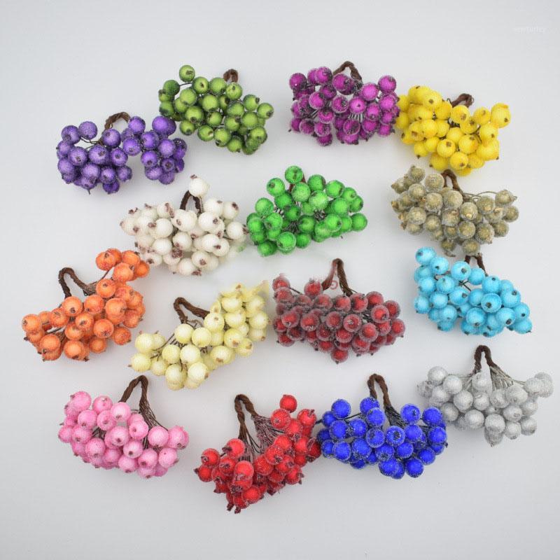 

Party Decoration 12mm Artificial Berry Vivid Candy Color Holly Berries Garland Simulation Plant Garden Wedding Birthday Home Decor