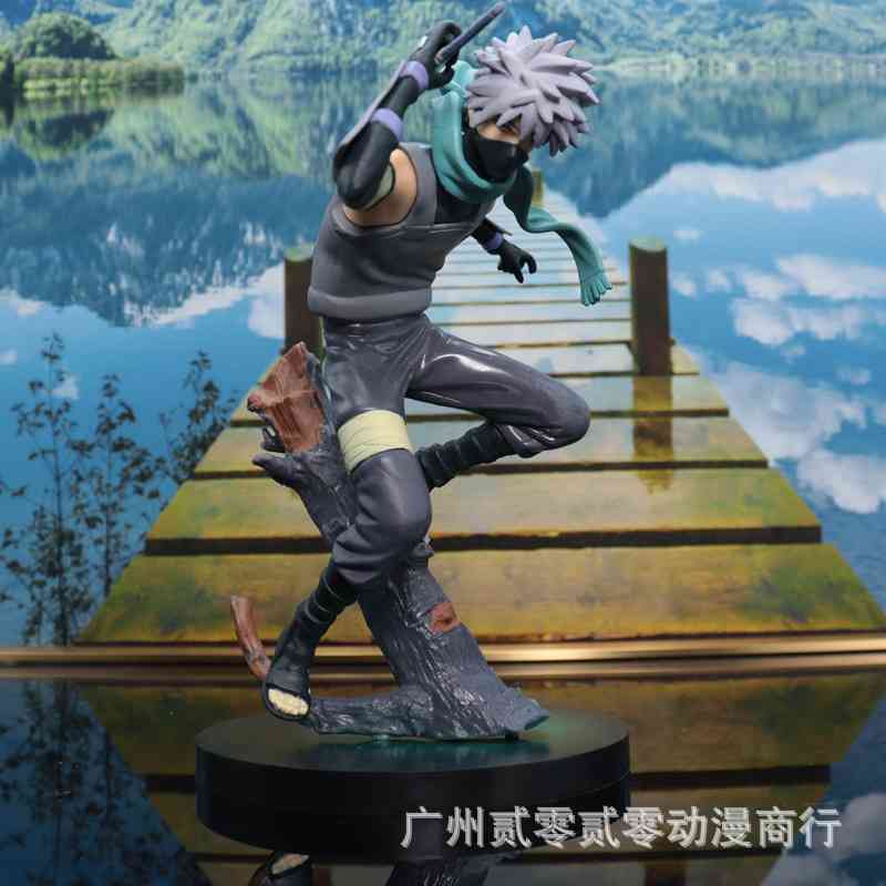 

Naruto 2nd generation dark Kakashi double head carving convertible boxed animation hand-made model ornaments