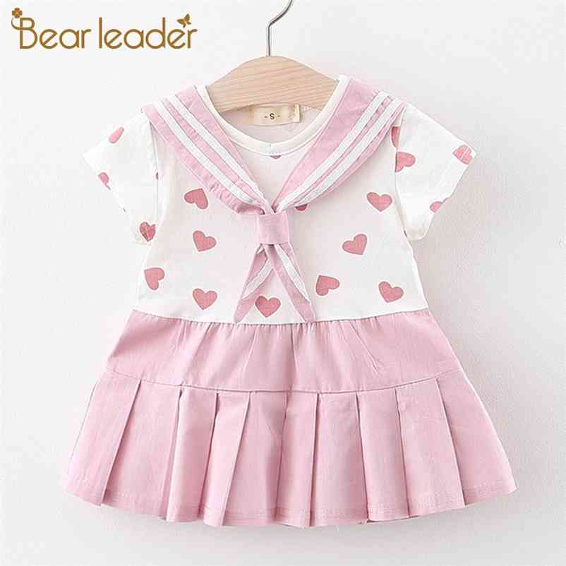 

Baby Dresses Summer born Girls Cute Dress Print Heart Princess Costume Toddler Lovely Clothes 210429, Ah201 blue