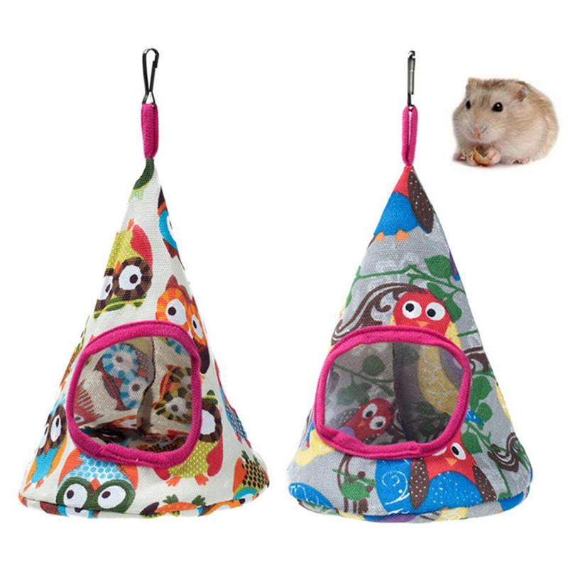 

Pet Hammock Collapsible Pets Cat Kitten Cone Hanging Comfortable Warm Bed Cave Cage Small Bird Supplies Cages