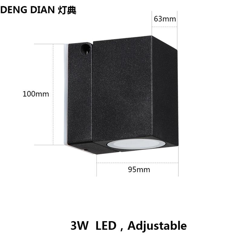 

Outdoor Wall Lamps Modern LED COB Lighting Down Light Waterproof Aluminum Lamp Balcony Porch Lights 3W Fence Aisle Decoration