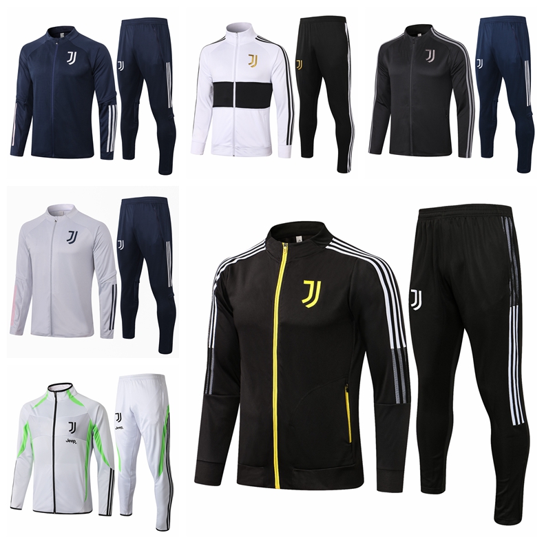 

21/22 juventuse Adult Full Zipper Jacket Soccer Football Sweatshirt Tracksuits RONALDO DYBALA JUVE Survetement MORATA CHIESA chandal training suit T08, Gray