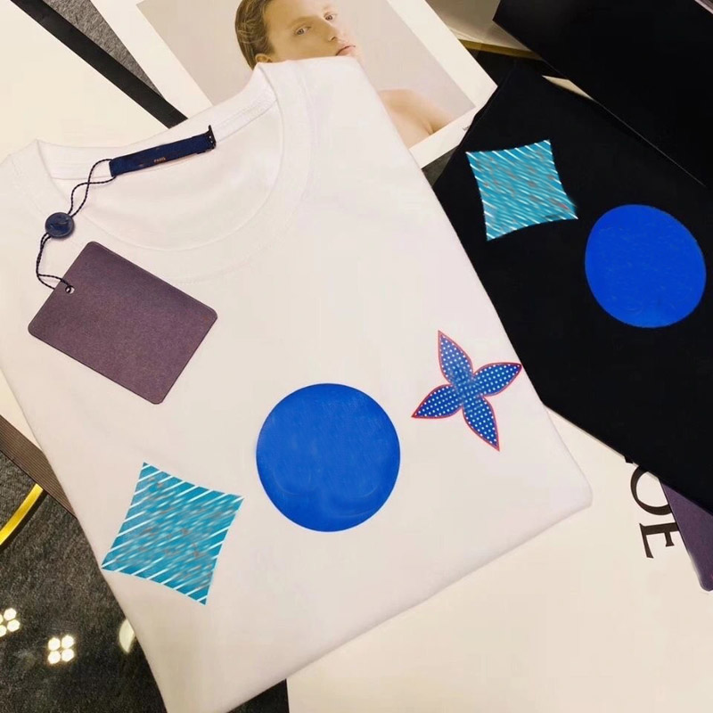 

2021 Men T shirt Designer Letter Print Crew Neck Casual Summer Breathable Mens Womens TShirts Solid Color Tops Tees Wholesale, White