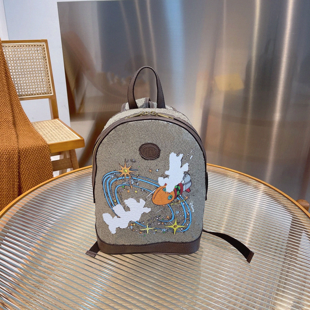 

backpack imitation brands Women Luxurys Designers Bags classic fashion old flower backpacks patent leather purse school bag mini S2g6#