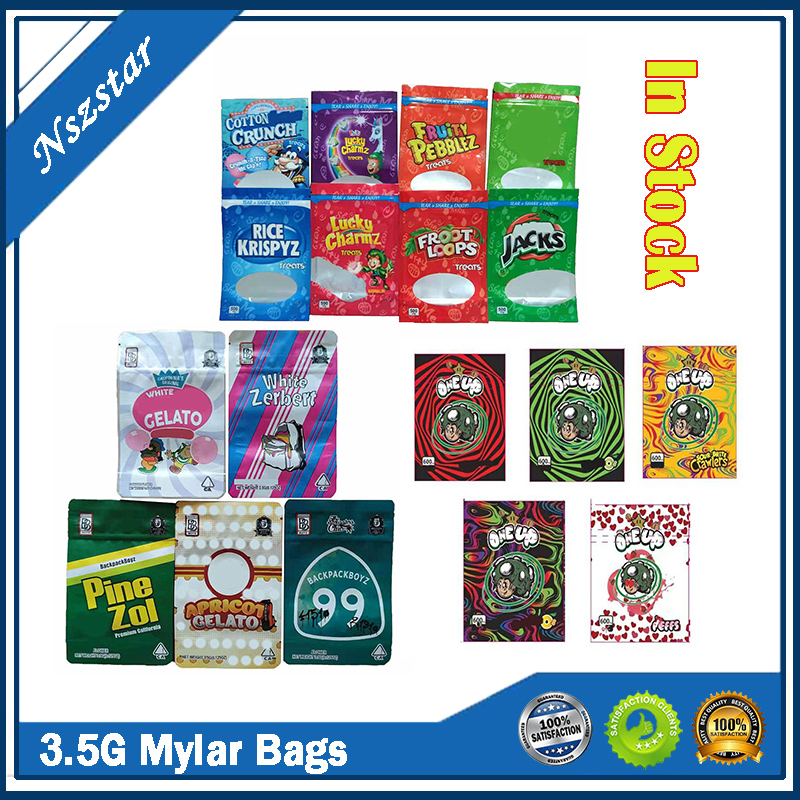 

BACKPACK BOYZ 3.5G Mylar Bags Lucky Charmz 500MG ONE UP 600MG Smell Proof EDIBLES EMPTY PACKAGE Dry Herb Flower Packaging IN Stock