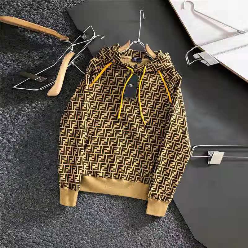 

2021 fashion men's hoodies & sweatshirts brand little monster double f letter personalized print men and women same style hood, Black