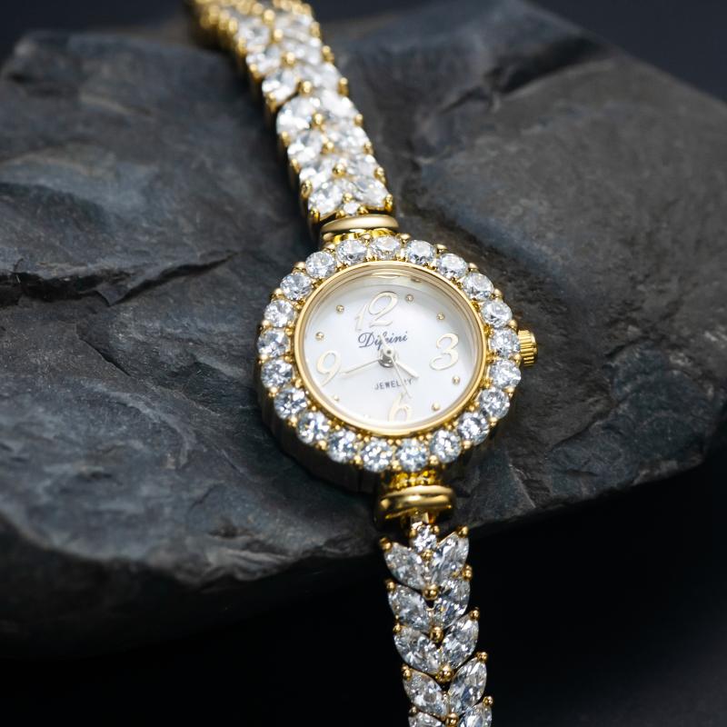 

Wristwatches Luxury Diamonds Rhinestone Gold Watch Women Wrist Top Ladies Casual Quartz Stainless Steel Band Relogio, D8108a7sl