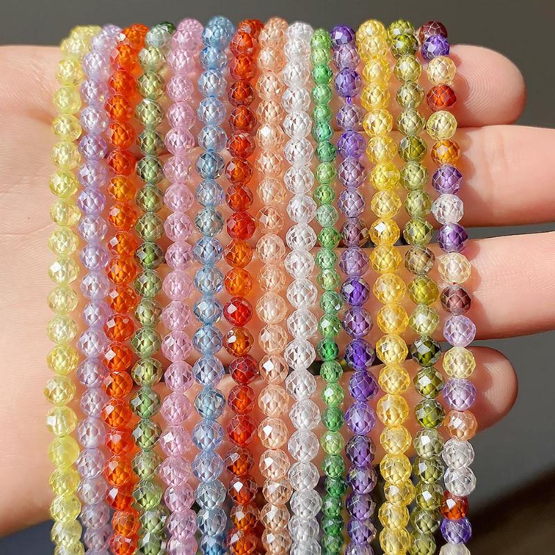 

Other Multicolor Cubic Zirconia Beads Faceted Crafts 2/3/4mm Zircon Loose For Waist Women Beach Jewelry Making