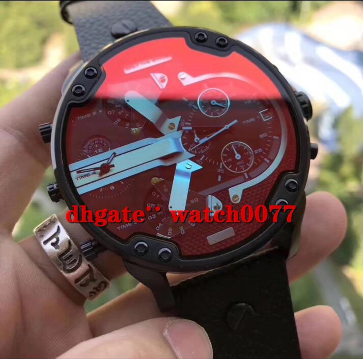 

Zone Men's NEW Leather DZ7311,DZ7313,DZ7348,DZ7350,DZ7401,DZ7888 Analog Chronograph Dial Watch Ekgoe, Black