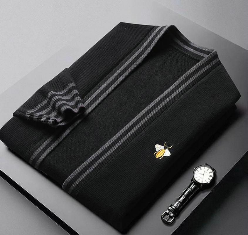

Men's Sweaters 2022 Spring Autumn Coat Luxury Men Clothing Designer Bee Embroidery Sweater Cardigan Brand Casual Elegant, White;black