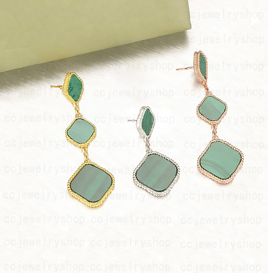 

Two/Three flowers 4/Four Leaf Clover Charm Stud Earrings Back Mother-of-Pearl Silver 18K Gold Plated Agate for Women&Girls Valentine's Mother's Day Wedding Jewelry Gift