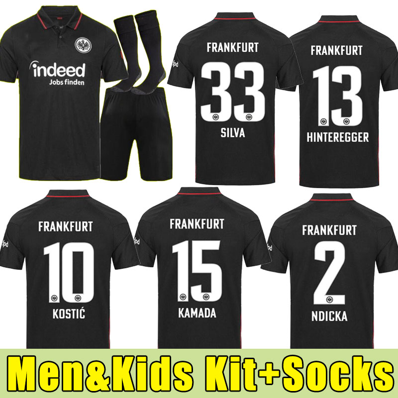 

2021 2022 Eintracht Frankfurt KOSTIC Soccer Jerseys Jovic 21 22 Home KAMADA FERNANDES DE GUZMAN Away SILVA men kids Football Uniforms full set socks