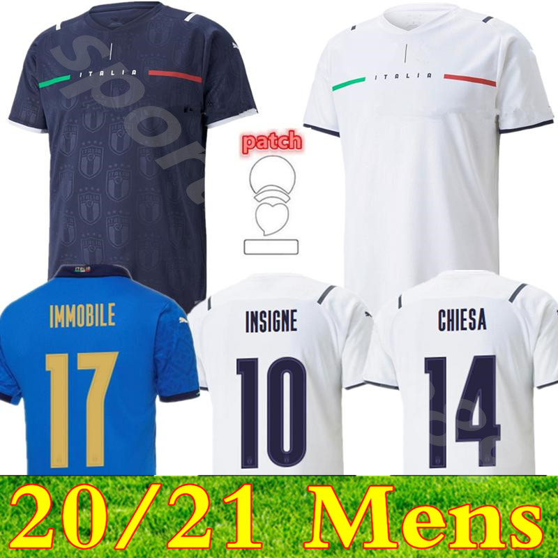 

2021 BARELLA SENSI INSIGNE soccer Jerseys 20 21 Renaissance CHIELLINI BELOTTI ITALY FOOTBALL SHIRT Men sets uniforms, Colour 2