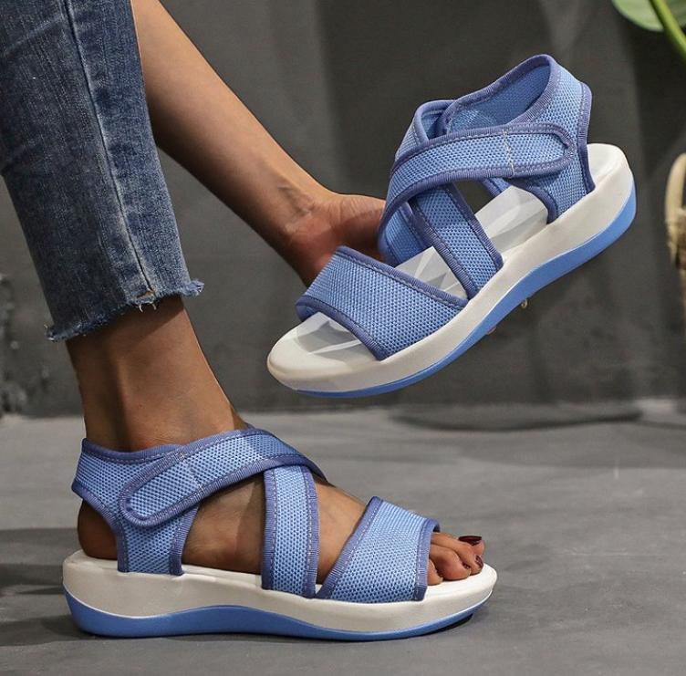 

Elastic Band Womens Sandals Fashion Casual Sports Women's Shoes Breathable Platform Women Slides Slippers, Black