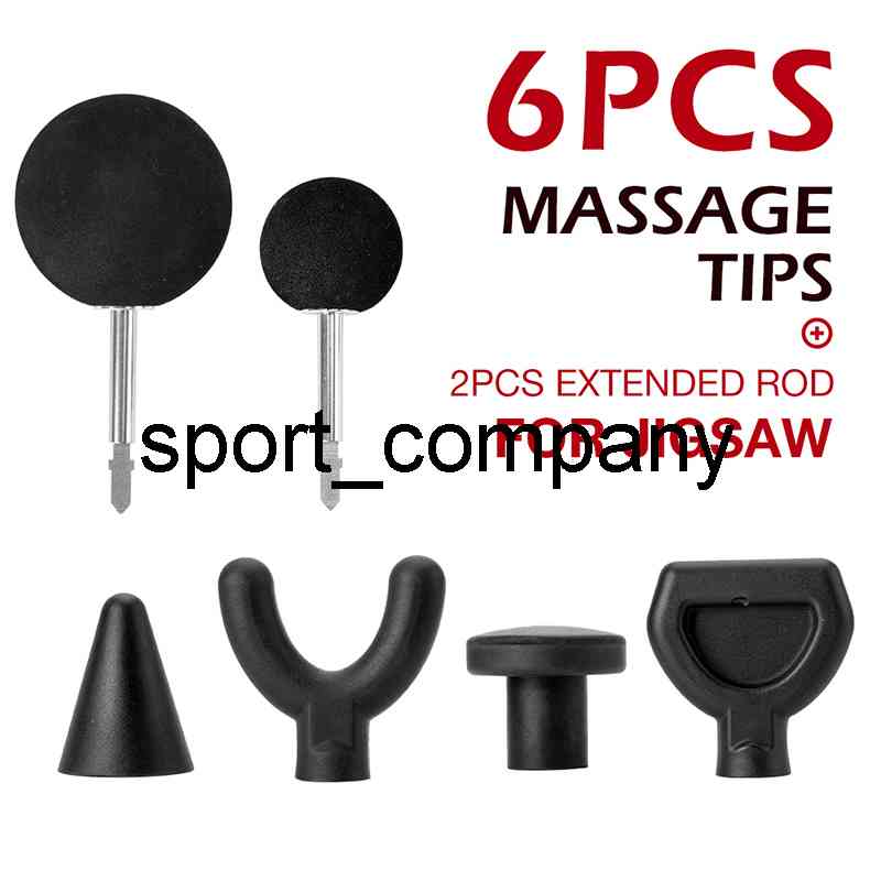 

Muscle Relaxation Massage Guns Attachments Massage Tip & Bit Adapter Extended Heads For Jigsaw Accessories Massage Head Set, Black