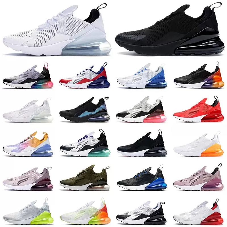 

2021 New Nike Air MAX 270 Running Shoes Arrival 27C Trainers Mens Womens Triple Black White Barely Rose Washed Coral Rust Pink Cactus Sports Sneakers