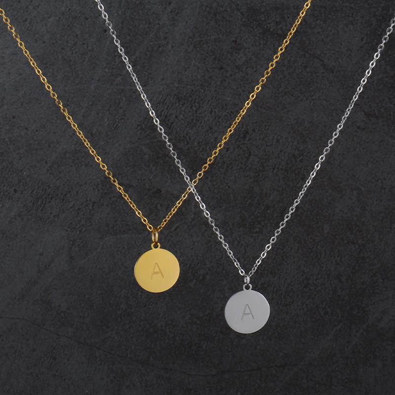 

Chains Fashion Stainless Steel Necklaces For Women Necklace Letter Initials Chain Couple Party Jewelry Gift