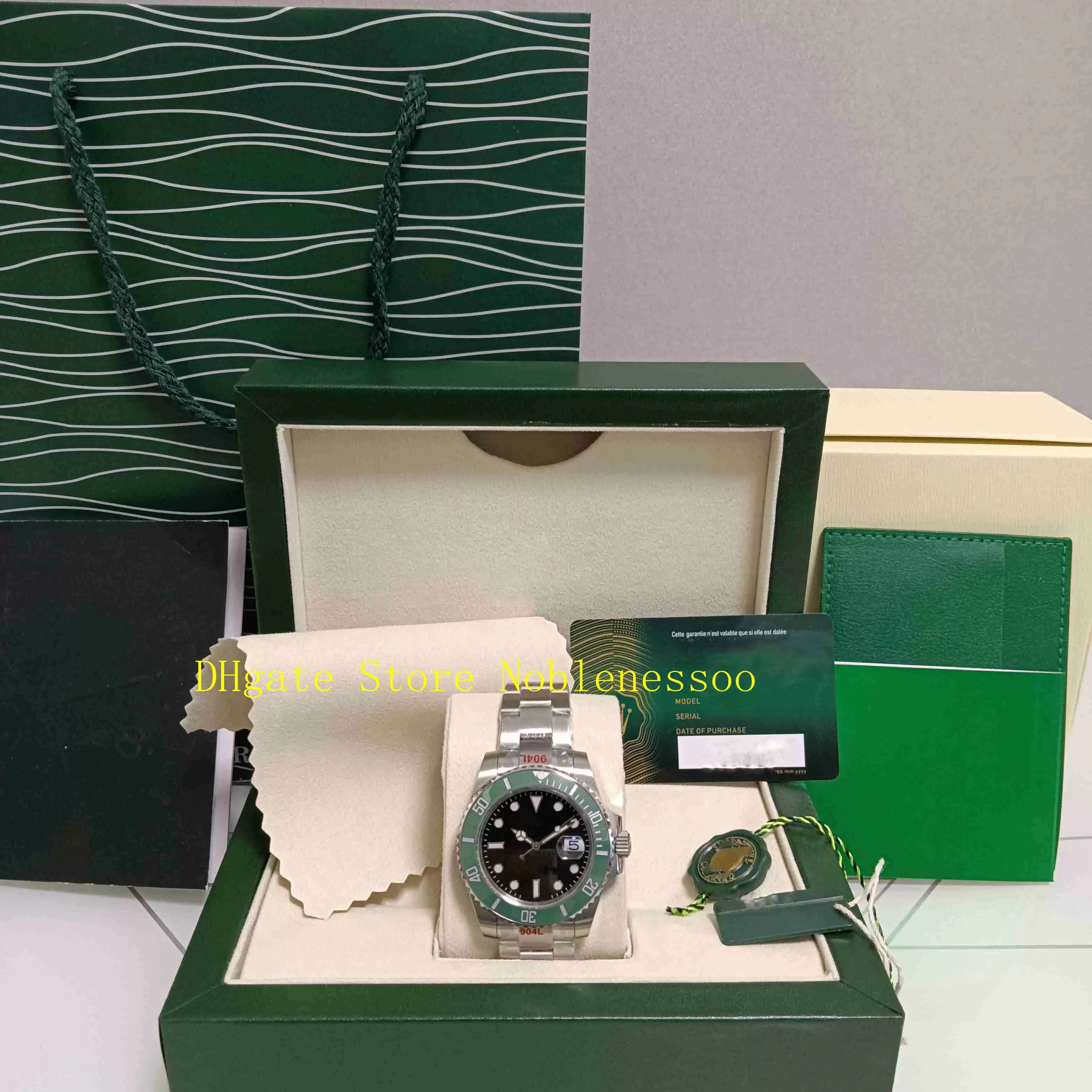 

4 Style Real Photo Original Box Cal.3235 Watches 904L Men's 41mm Black Blue Green Dial Ceramic Sapphire Glass 126619lb 126610ln 124060 EW Factory Watch, 01