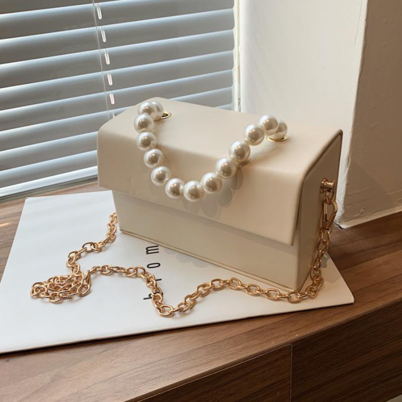 

Evening Bags For 2021 Summer Yellow Crossbody Bag Women Luxury Handbags Large-Capacity Designer Leather Box Shoulder Female, Beige