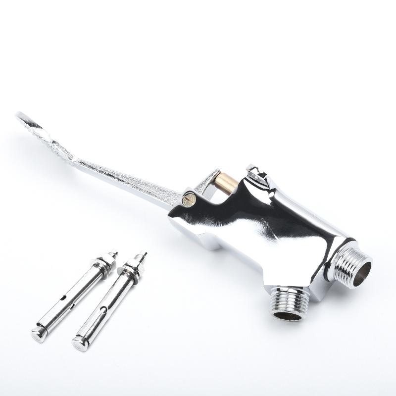 

Bathroom Sink Faucets 1 * Foot Pedal Control Tap Floor Switch Valve Faucet Basin Single Cold Water Copper+304 Stainless Steel