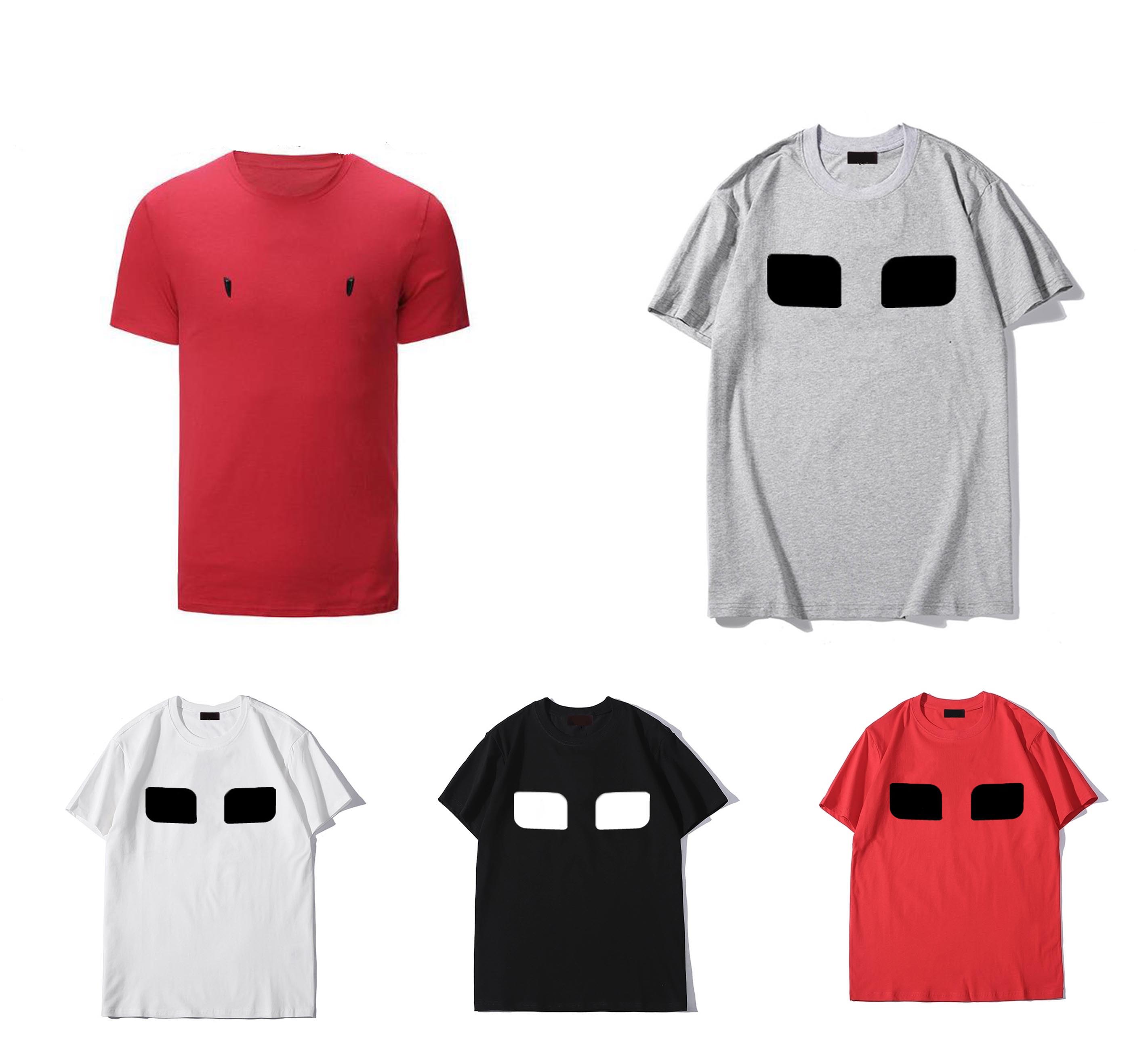 

EYES Men's T-shirts Summer Short Sleeves Fashion Printed Tops Casual Outdoor Mens Tees Crew Neck Clothes 21SS 7 Colors M-3XL, White;black