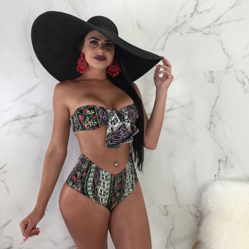 Printing S639 Sexy Positioning Two Piece Bikini Women&#039;s Swimsuit-image-673914828