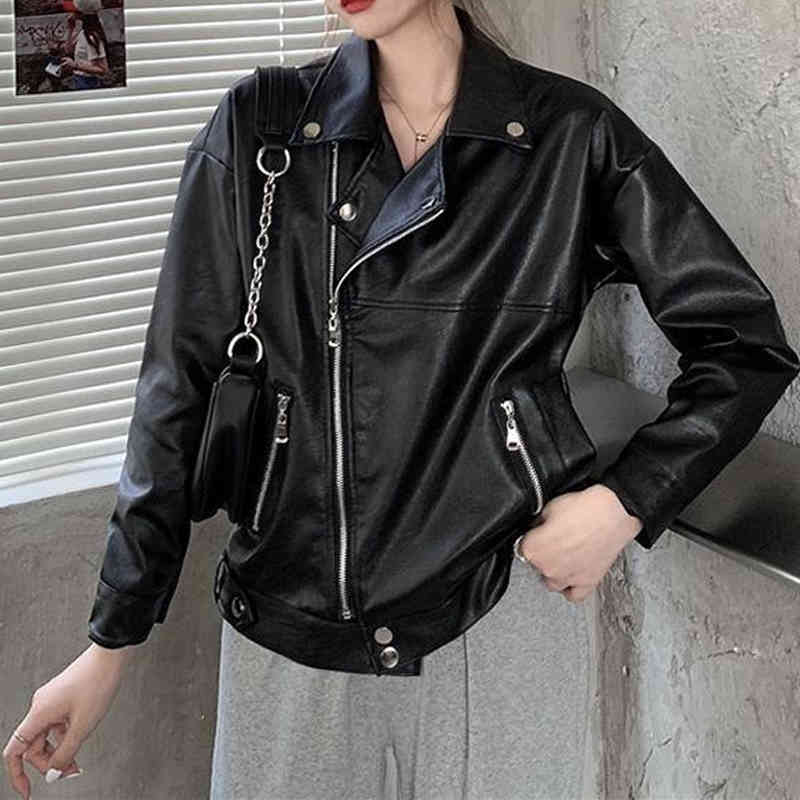 

women's leather & faux leather synthetic jacket, women's long sleeve 0ui9, Black