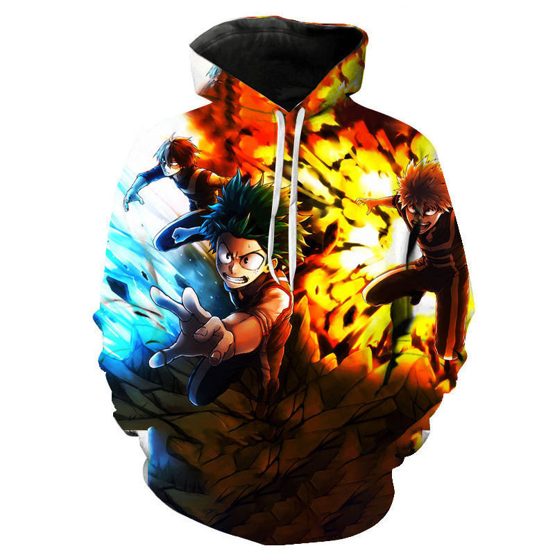 

Men's fashion Boku no hero academy Hoodie 3D printed sweater, Q-2563