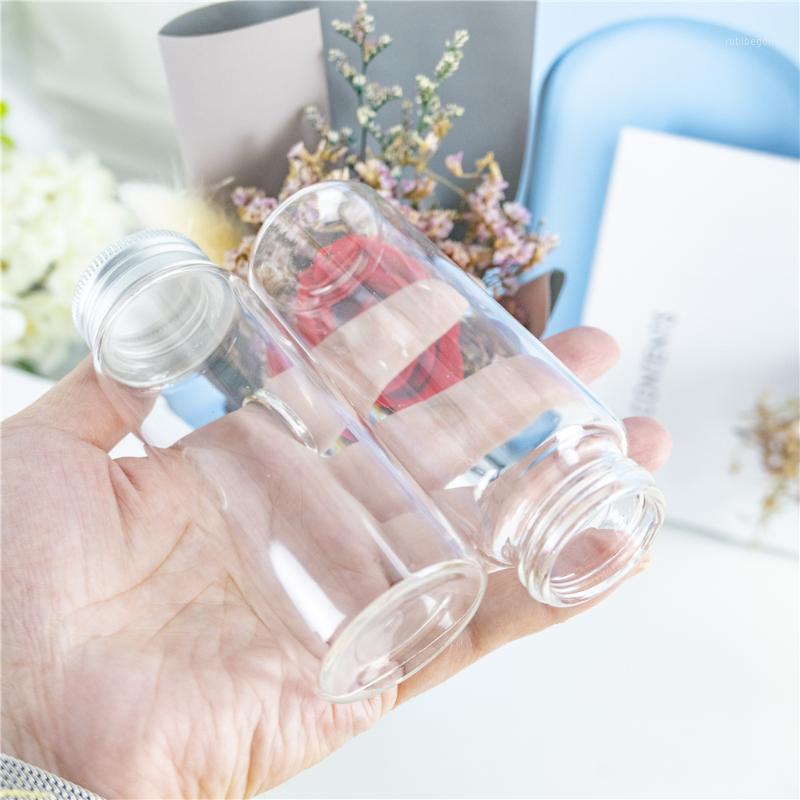 

Storage Bottles & Jars Silver Aluminum Lid Mini Glass Bottle 80ml Hyaline Water Container 24Pcs Refillable Empty Jar Small Wishing Vials Foo