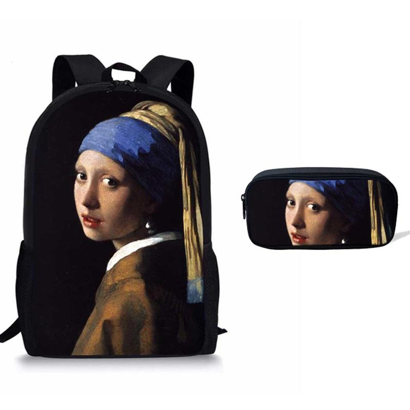 

Famous Oil Painting Women Men's Travel Bag Kids Backpack Children School Bags Boys Girls Book Gift Custom Mochila Escolar