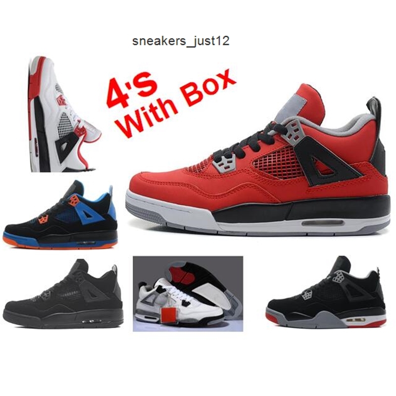 

Wholesale Singles Day Bred 4s TORO 4 BRAVO Black Tech Grey Oreo Men Women Basketball Shoes With Box sneakers