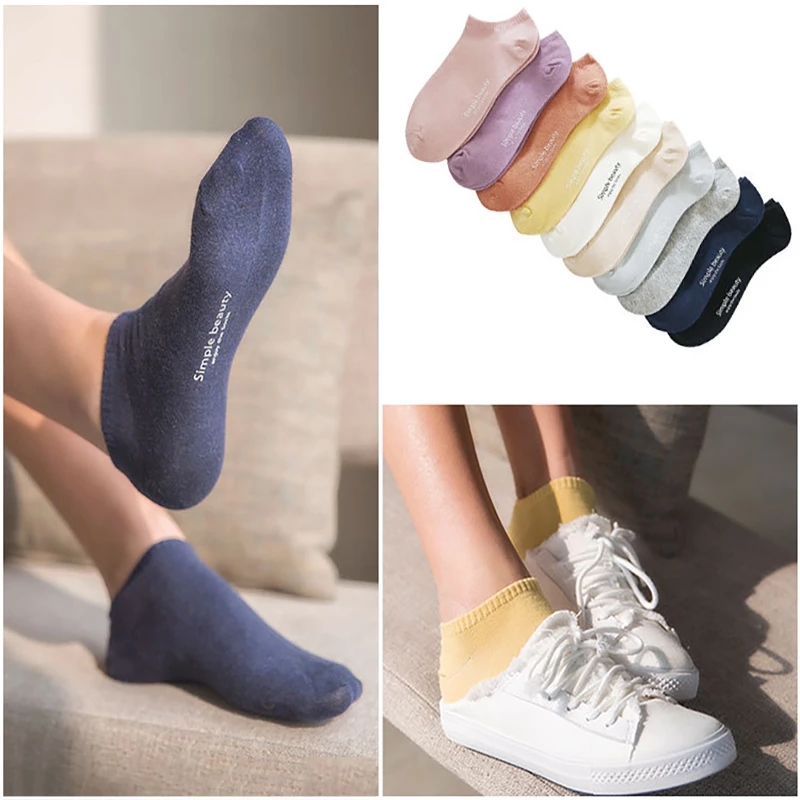 

Women's Summer Cotton Invisible Short Socks Thin Candy Solid Color Fashion Boat Socks Breathable Casual Cute Ankle Sock, Pink