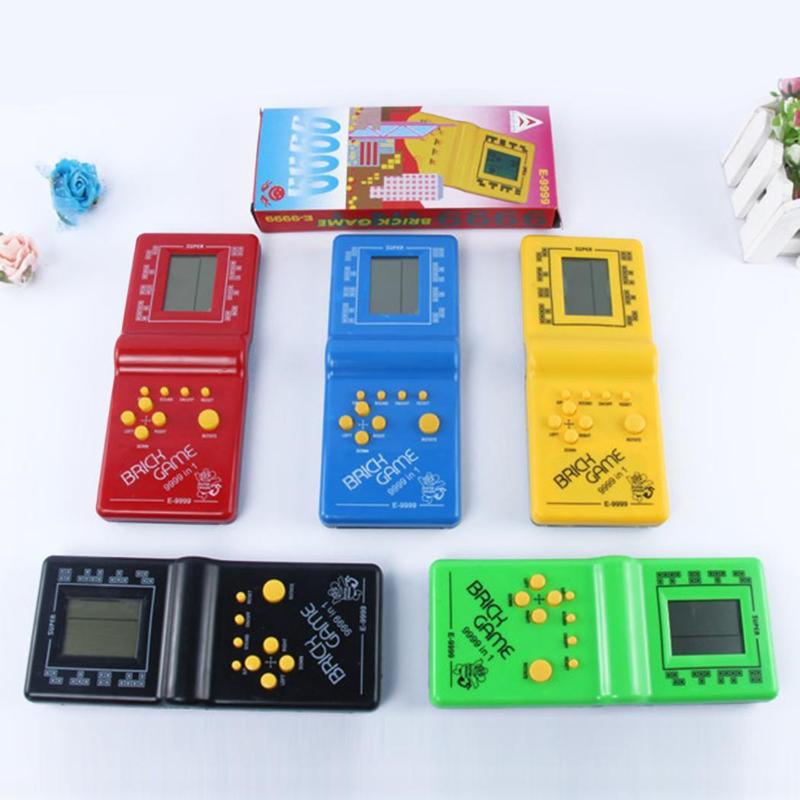 Portable Game Players Kids Electronic Dazzling Handheld LCD Tetris Console > 5 Years Toy Educational Toys-image-699636320