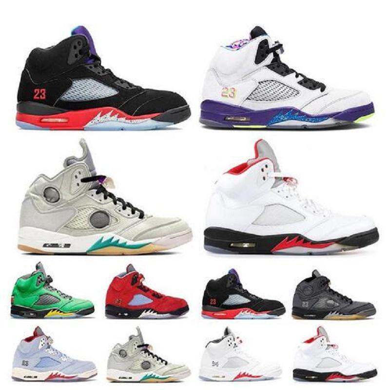 

Mens 5 5s High Basketball Shoes New Cheap Comfortable Satin Sports Stylist Sneakers Trainers, 34