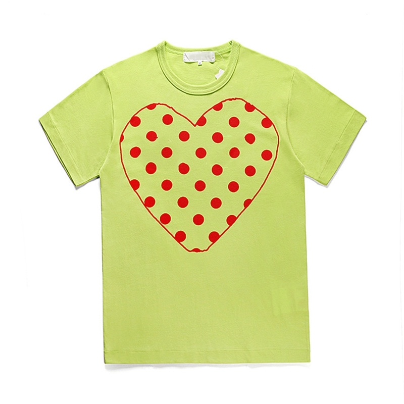 

Classic PLAY unisex t-shirt #C053 summer short sleeve fashion tees harajuku luxuries stylist heart pattern men women designers CDG casual, White;black