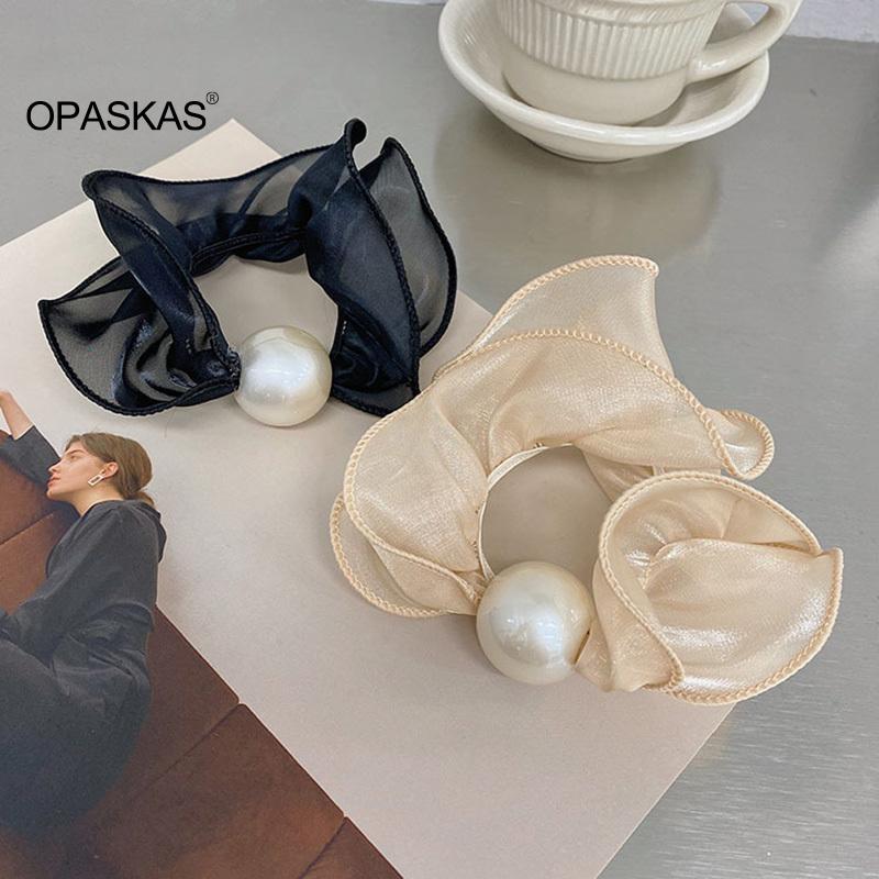 

Hair Clips & Barrettes Womens Beaded Headband Soft Silk Scrunchies Elastic Bow Bands Holder For Girls VL, Golden;silver