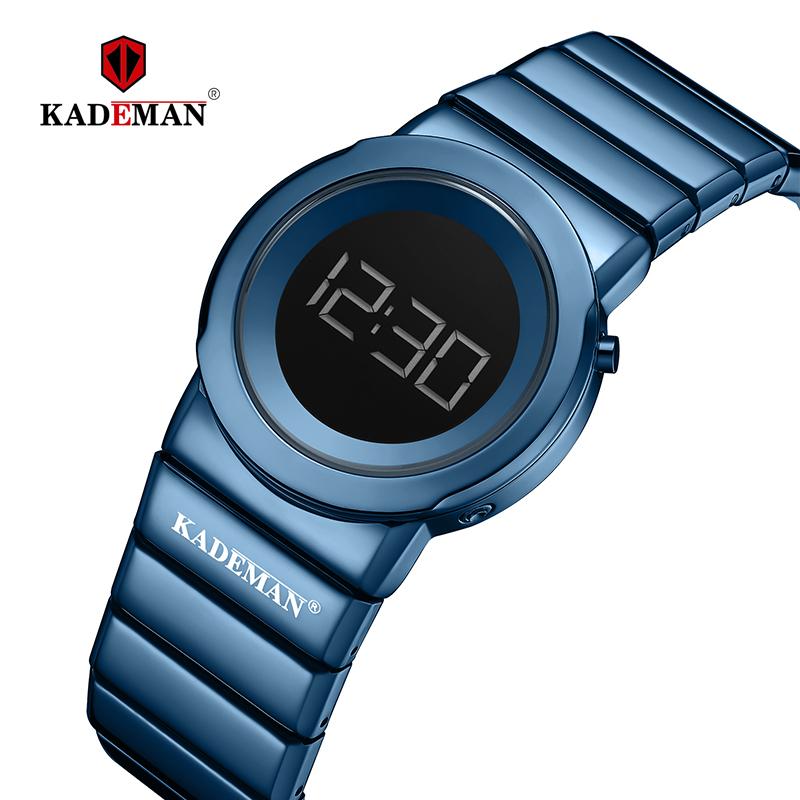 

Wristwatches Luxury Ladies Digital Watch Full Steel 3ATM Casual Women Wristwatch TOP Brand KADEMAN Fashion Girl Bracelet Relogio Feminino, Silver